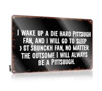 FZFN Bar Sign For Outdoor Bar Die-Hard Pittsburgh Fan: Unyielding Loyalty Regardless Of Outcome Tin Sign Funny Metal Poster Cave Door Sign(30X40CM)