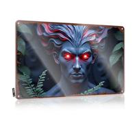 FZFN Bar Signs For Man Cave Fiery Eyes Of The Enigmatic Statue Tin Sign Metal Signs For Bar Metal Sign Funny(30X40CM)