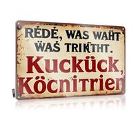 FZFN Bar Signs For Man Cave Speak What You Do, Cuckoo, Knit Your Eyes Tin Sign Metal Signs For Bar Metal Sign Funny(20X30CM)