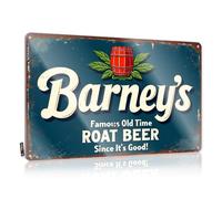 FZFN Barney's Famous Old Time Root Beer: A Classic Since 1920! Music Dorm Hanging | Stunning Cool Wall Art Reusable Vintage Metal Wall Decor(30X40CM)