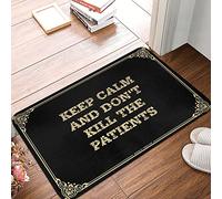FZFN Bars For Home Kitchen Mat Memory Foam Bath | Keep Calm And Don't Kill The Patients Plain For Crafts Man(50X80CM)