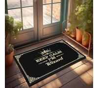 FZFN Bath Bathroom Floor Bathroom Mat | Washable Entryway, Solid Color Area, Keep Calm I'm Wizard - Waterproof Outdoor/Funny Door Mats For Front Door/Welcome Home & Spring Bathroom(50X80CM)