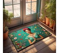 FZFN Bath Decor Super Absorbent Bath Bath Mat - A Woman In Traditional Attire Surrounded By Flowers And Butterflies. Small And Small Non Skid Indoor Outdoor For Dry(40X60CM)