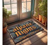FZFN Bath Mat Alpine Nights: A Journey Through Mythical Lands - Plain Outdoor Soft Rug, Retro Room Decor Anti Fatigue Kitchen Mat For Microfiber Bedroom Living Room(50X80CM)