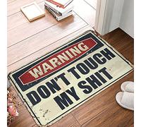 FZFN Bath Mat Fall Warning Don't Touch My Shit | Nonslip Bath Anti Fatigue Doors For House Mat(50X80CM)