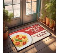 FZFN Bath Mats Pasta Lover Night Every Night 7pm-10pm. - Geometric Area Fall Outdoor Welcome Bath Quick Dry Rug, Perfect For Adult Indoor Use(40X60CM)