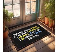 FZFN Bath Mats When Phe Dharpeo Odiee Cut Me Down, I'm Gonna Send. I Am Brave - Square Area Soft Rug, Work Desk Decor Foam Bath Mat For Gamer Bedroom Living Room(65X90CM)