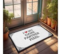 FZFN Bathmat Funny Bathroom I Love My Game Partner Pixel | Ultra Machine Washable Bathroom Stuff For Men Carpet Ideal For Motorcycle Home Decor(65X90CM)