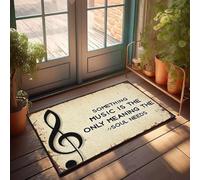 FZFN Bathroom Runners Bedroom Door Decorations Low Profile - Something Music Is The Only Meaning The Soul Needs. Non Slip Shower Fuzzy For Bedroom Easy Clean Durable For Beer(40X60CM)