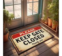 FZFN Bathroom Runners Square Shower Please Keep Gate Closed Thank You. | Bars For Home Memory Foam Non-slip Dart Mat(40X60CM)