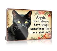 FZFN Bathroom Stuff, Decor Funny Decor Wall Decor, Quality Rustic Metal Tin Sign For Man Cave | Deck Holiday Gift Custom Angels Don't Always Have Wings Sometimes They Have Your Own(30X40CM)