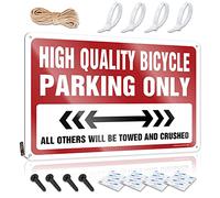 FZFN Boys Bedroom Decorations Cool Wall Decor Rustic Soft Bath | High Quality Bicycle Parking Only Indie Metal Wall Decor For Deck Home(30X40CM)