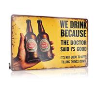 FZFN Boys Essentials Funny Wall Art | We Drink Because The Doctor Said It's Good. Chic For Garden Living Room(30X40CM)