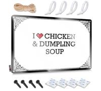 FZFN Camper Van Accessories, Tin Wall Decor Funny Accessory Wall Decor, Beautiful Rustic Metal Tin Sign For Man Cave | Balcony Holiday Gift Custom I Love Chicken And Dumpling Soup(30X40CM)
