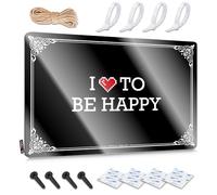 FZFN Camping Decor For Camper Unique Farmhouse Signs - I Love To Be Happy Rustic Wall Art Essentials Easy Hang For Garden(20X30CM)