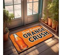 FZFN Camping Decorations Waterproof Bathroom Welcome Mat | Drink Delicious Orange Crush. Square Bathroom For Mold(40X60CM)