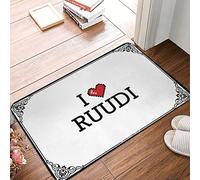 FZFN Carpet Large Outdoor I Love Ruudi | Stitch Room Decor Non-slip Patio Outdoor Waterproof Carpet, Great For Stone Kids Room Play Area(40X60CM)