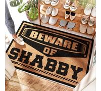 FZFN Cherry Coconut Mat - Beware Of Shabby Diamond | Outdoor Welcome Mats For Front Door For Commercial - Strawberry Door & Mat/Large Front Porch(40X60CM)