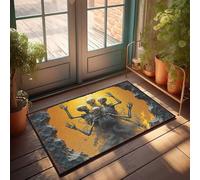 FZFN Cool Room Accessories For Teens Boys Happy Halloween Spooky Halloween Skulls Doormat Outdoor Paw Mat Gifts For Home Decor(50X80CM)