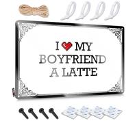 FZFN Cool, Sign Backyard Collection I Love My Boyfriend A Latte | Rustic Gorgeous Wall Art(20X30CM)