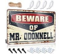 FZFN Cool Wall Art Men Stuff Ready To Hang - Beware Of Mr. Odonnell Accessory For Bathroom(30X40CM)