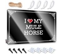 FZFN Cool Wall Art Rustic Modern Home Decor - I Love My Mule Horse Accessory Rustic Style Artwork For Bedroom(20X30CM)