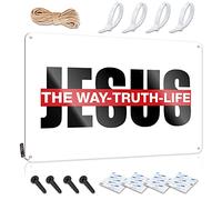 FZFN Cool Wall Decor Haves Waterproof Artwork, Chic Retro Print For Cafe Pub Home | Men Stuff Pre-drilled Custom Jesus The Way, Truth, Life(30X40CM)