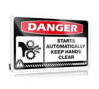 FZFN Danger Starts Automatically Keep Hands Clear Indie Classic - Tin Wall Decor Soft Area Vintage Wall Art(30X40CM)