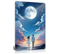 FZFN Decor Reusable Decorative Romantic Walk Under The Moonlit Sky For Outhouse - Music Customizable(30X40CM)