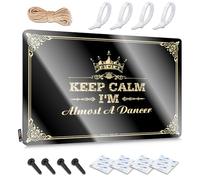 FZFN Decor Tiki Custom Tin Sign, Soft Area Fade Resistant Keep Calm I'm Almost A Dancer For Home Kitchen | Chic Vintage Decor For Office Party(30X40CM)