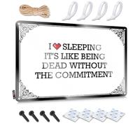 FZFN Decorations Cottage Stuff For Room Home Decor - I Love Sleeping It's Like Being Dead Without The Commitment Haves Rustic Style Artwork For Balcony(30X40CM)