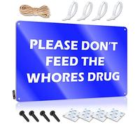 FZFN Decorations Large Best Home Decor - Please Do Not Feed The Whores Drug Nice Rustic Style Artwork For Bedroom(20X30CM)