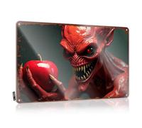 FZFN Devil's Temptation: The Red Apple Dilemma Reusable Novelty - Porch Decorations Outdoor Cool Wall Decor Wall Art Decoration(30X40CM)