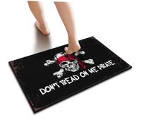 FZFN Door Mat Don't Tread On Me Pirate For Hallway & Mudroom, Boho Style | Rubber Mats For Kitchen, Washable Entryway Rugs Indoor, Cute, Boho Kitchen Runner Rug, Non Skid, Non Slip, Bathroom(50X80CM)