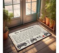 FZFN Doormat Fall German Farming Humor: A Silly Poem About Tractors, Ice Cream, And Doormat Winter Door Mat Outdoor Fall Welcome Mats For Fron(40X60CM)