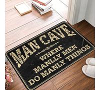 FZFN Doormat Funny Where Manlly Men Do Manly Things Rug Front Door Mats For Outdoor Entrance House Mats Ou(50X80CM)