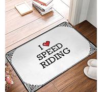 FZFN Doormats I Love Speed Riding, Kitchen Stuff Plastic Outdoor Bathroom Washable Floor Mat For Western Living Room Bedroom(65X90CM)