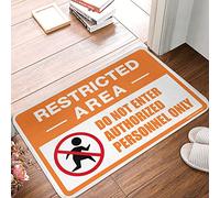 FZFN Doors For House Restricted Area Sign, Do Not Enter Sign, Authorized Personnel Only Signs Mat Farmhouse Front Porch Decor Outside Decor(50X80CM)