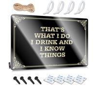 FZFN Dorm Room Accessories Ideas Cool Wall Decor | That's What I Do, I Drink And I Know Things Distressed Decorative Wall Art Ready To Hang For Outhouse(20X30CM)