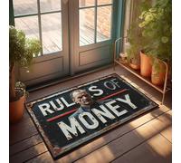 FZFN Dorm Sweet Dorm Door Mat Rules Of Money: A Man'S Guide To Wealth Management Doormat Teen Room Decor Welcome Mat For Classroom(50X80CM)