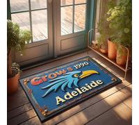 FZFN Dorm Sweet Dorm Door Mat Rustic Eagle Emblem: Grows 1990 Adelaide Sign Doormat Teen Room Decor Welcome Mat For Classroom(40X60CM)