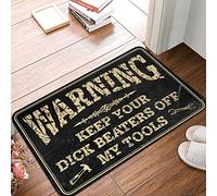 FZFN Entry Mats Indoor Home Warning Keep Your Dk Beaters Rug Bedroom Stuff Outside Rugs For Front Door(40X60CM)