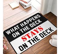 FZFN Entry Mats Indoor Home What Happens On The Deck Stays On The Deck Rug Bedroom Stuff Outside Rugs For Front Door(65X90CM)