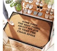 FZFN Entryway Mat Camp | Rope Door, Some Days, The Best Thing About My Job Is That The Chair Spins - Strawberry Kitchen Accessories/Half Circle - Large Welcome Mat Front Door, Litter(40X60CM)