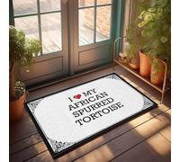 FZFN Fall Decor Corners Bath Mat - I Love My African Spurred Tortoise Water Absorbent Low Profile Anti Fatigue Kitchen For Motorcross(40X60CM)