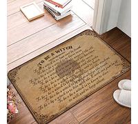 FZFN Fall Kitchen Mats For Floor Noete To Be A Witch List Wicked Doormat Farmhouse Bathroom Rug Thin Bathroom Rugs Fit Unde(50X80CM)