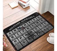 FZFN Fall Mats Outdoor Military Alphabet Rug Spring Door Mats For Outside Entry Stuff For Your(40X60CM)