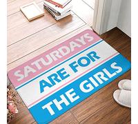 FZFN Fall Mats Outdoor Saturdays Are For The Girls Mat Spring Door Mats For Outside Entry Stuff For Your(40X60CM)