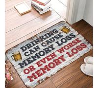 FZFN Farm Kitchen Rug Drinking Can Cause Memory Loss Rug Outdoor Decorations For Patio Classroom Welcome Ma(65X90CM)