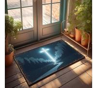 FZFN Farmhouse Bathroom Mats Road To Enlightenment: A Journey Through The Night Doormat Indoor Front Door Mat Fall Outdoor Welcome Mat(65X90CM)